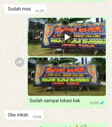 Pengiriman Papan Bunga Watuduwur Bruno
